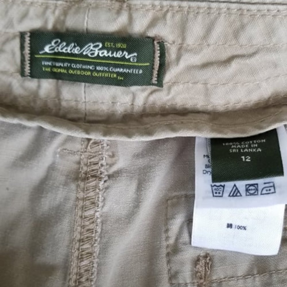Eddie Bauer Cargo Khakis Work Pants Womens Size 12